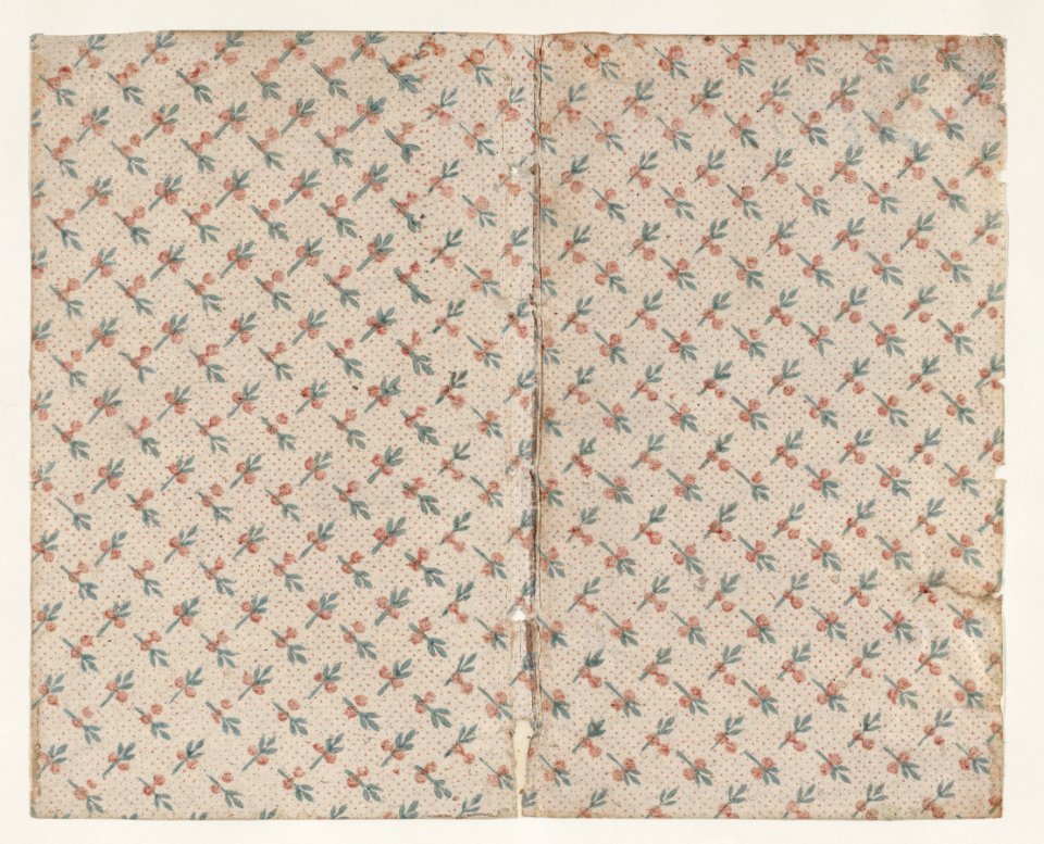 Sheet with dot grid pattern with bouquets Met DP886706