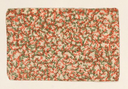 Sheet with overall orange and green abstract pattern Met DP886718