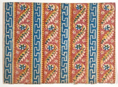 Sheet with Greek key and paisley pattern Met DP887050