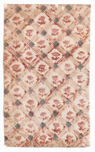 Sheet with grid and floral pattern Met DP886668