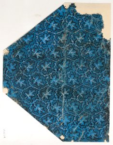 Sheet with overall pattern of leaves, vines, and dots Met DP886797