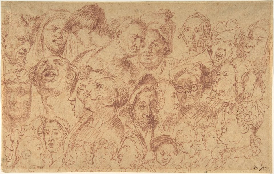 Sheet of Studies of Heads MET DP804438