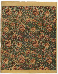 Sheet with overall floral pattern with birds Met DP886351