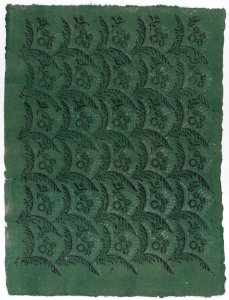 Sheet with overall pattern of leaves and flowers Met DP886831
