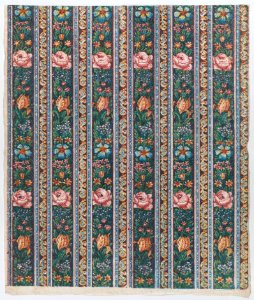 Sheet with a six borders with floral garlands Met DP886352