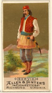 Serbia, from the Natives in Costume series (N16) for Allen & Ginter Cigarettes Brands MET DP834849