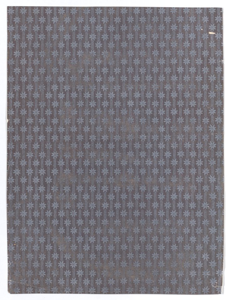 Sheet with an overall silver floral pattern Met DP886820