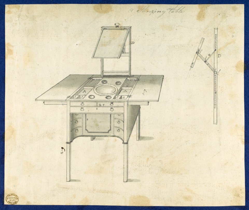 Shaving Table, from Chippendale Drawings, Vol. II MET DP118212