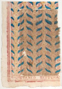 Sheet with blue and pink abstract pattern Met DP887064