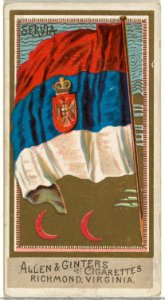 Serbia, from Flags of All Nations, Series 2 (N10) for Allen & Ginter Cigarettes Brands MET DP841395