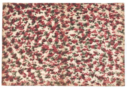 Sheet with overall green and red splotchy design Met DP886660