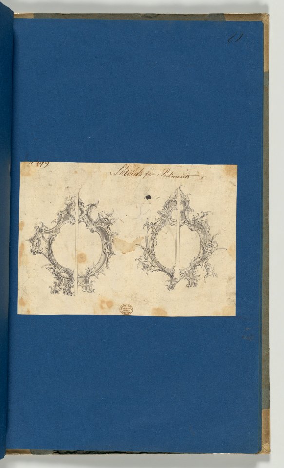 Shields for Pediments, in Chippendale Drawings, Vol. I MET DP-14278-067