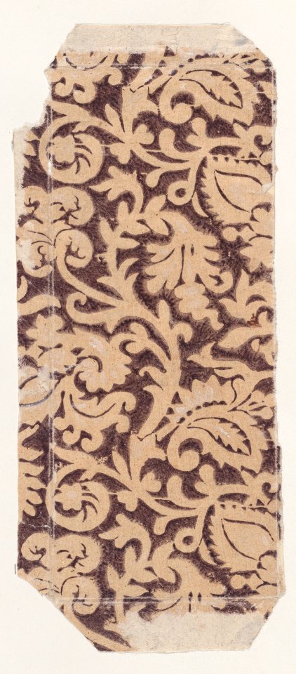 Sheet with overall leaf and vine pattern Met DP886747