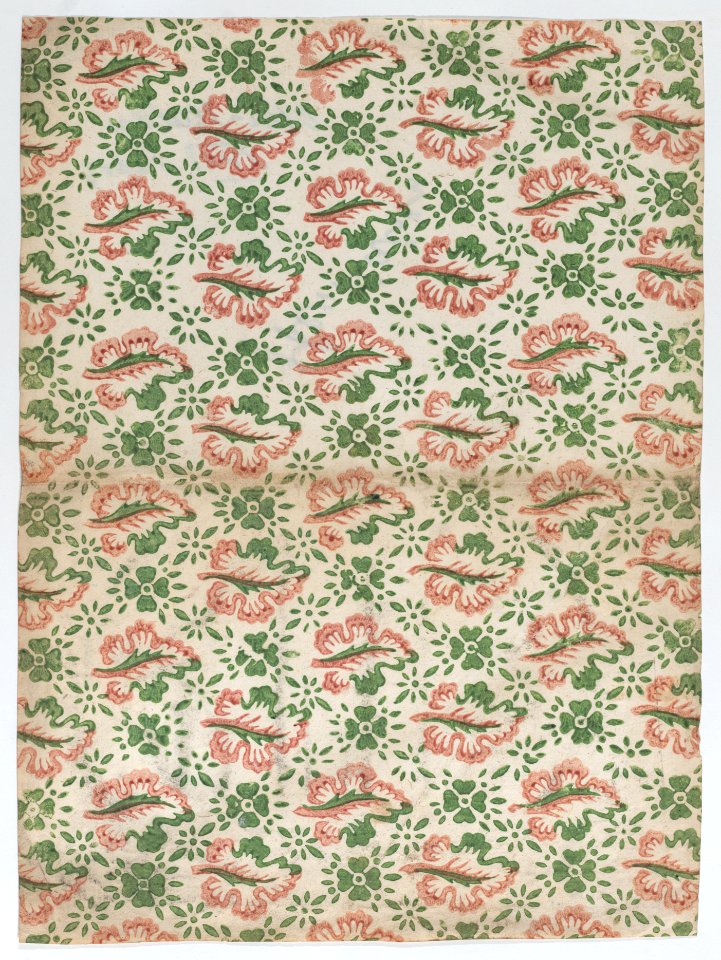 Sheet with overall red and green floral pattern Met DP887075
