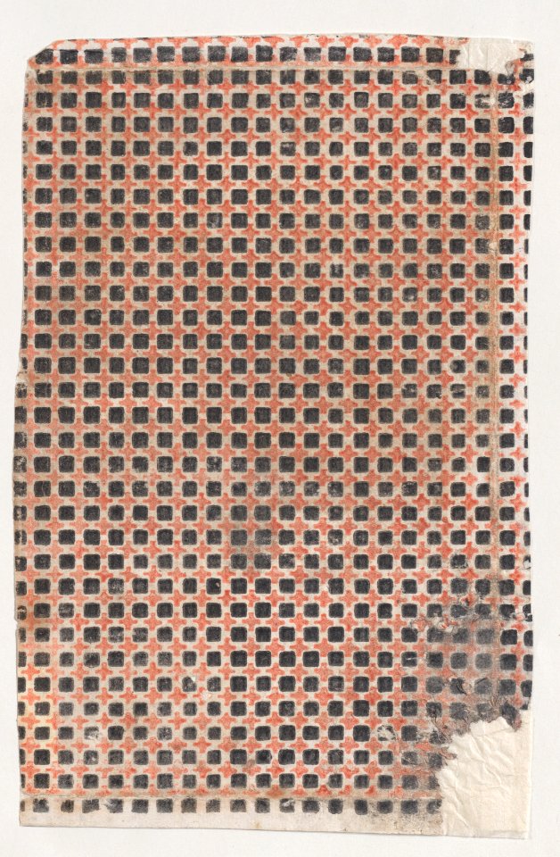 Sheet with overall pattern of squares and crosses Met DP886571