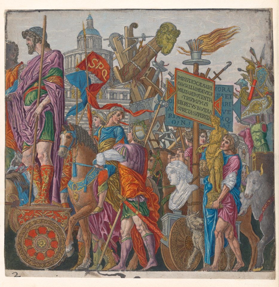 Sheet 2- A triumphal chariot, from The Triumph of Julius Caesar MET DP875334