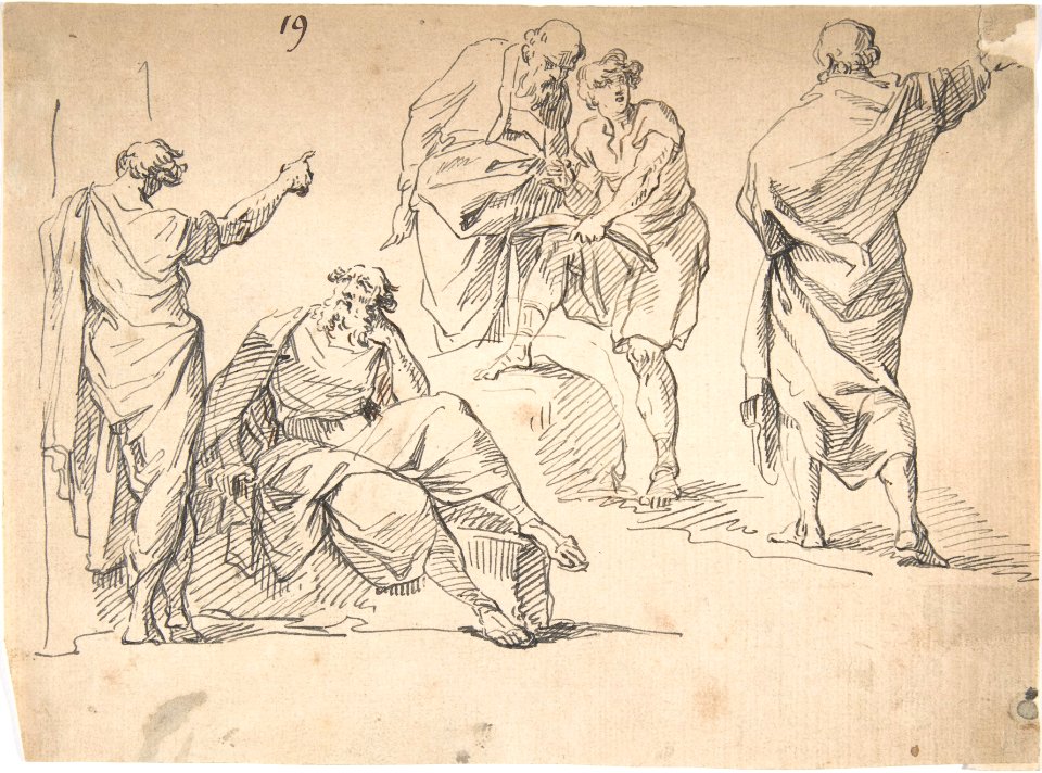Sheet of Male Figure Studies MET DP808817