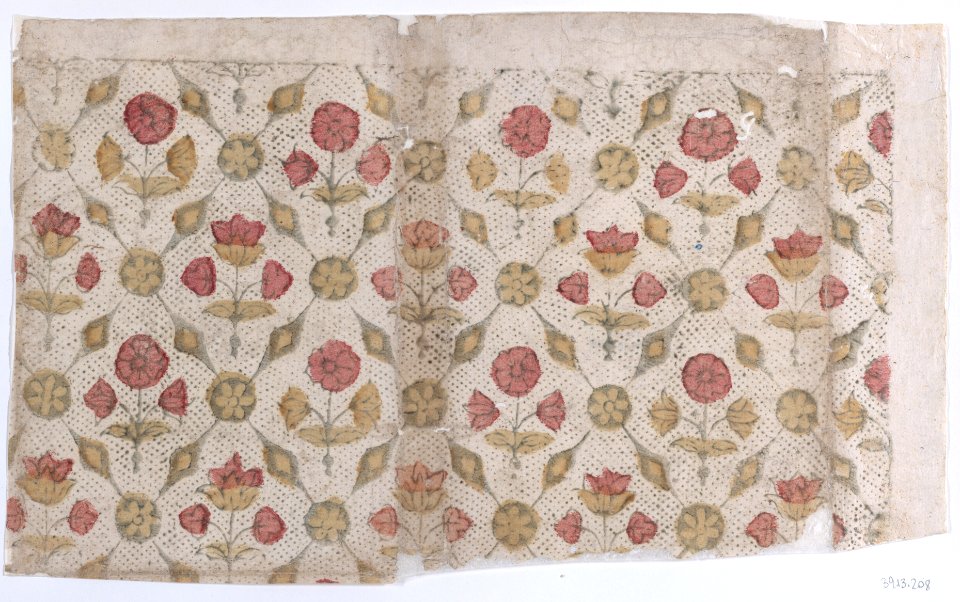 Sheet with overall floral and dot pattern Met DP886486