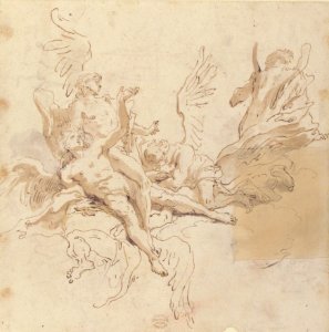 Sheet of Studies- Five Angels (recto); Youth in Clerical Robes and Other Studies (verso) MET 80.3.363 RECTO