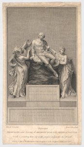 Shakespeare Seated Between the Dramatic Muse and the Genius of Painting, Who is Pointing Him Out as the Proper Subject for Her Pencil MET DP860172