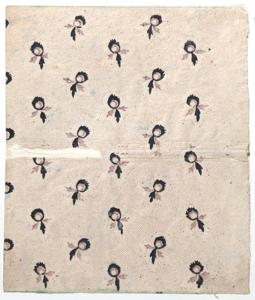 Sheet with overall dot and floral pattern Met DP886376