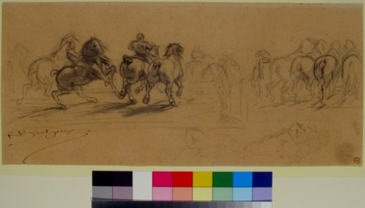 Sheet of Studies for "The Horse Fair" MET 1991.463
