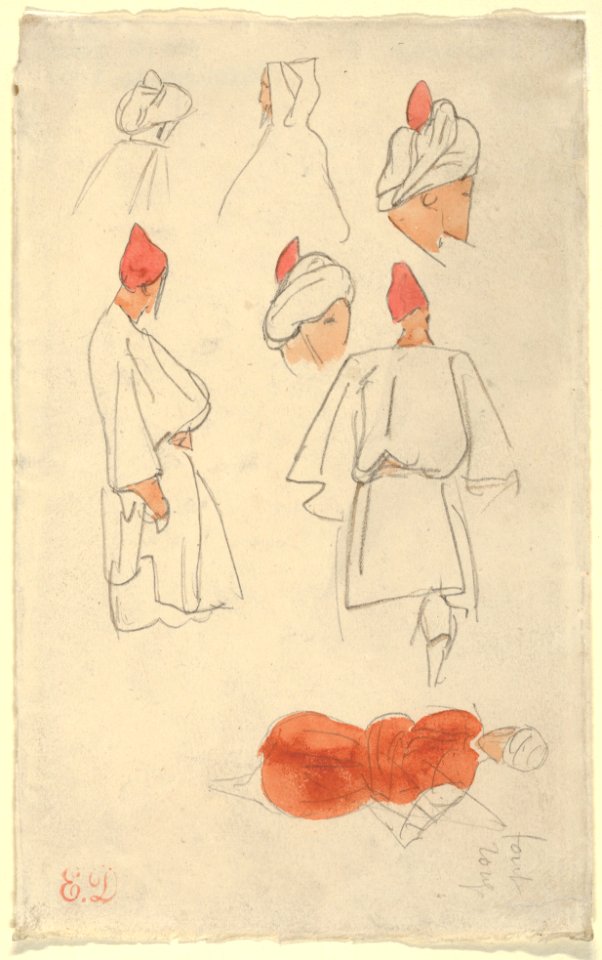 Seven Studies of Arab Men's Costume MET DP836044