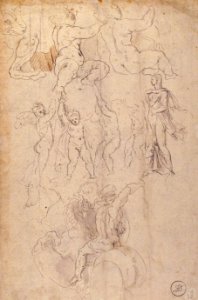 Sheet of Figure Studies, Probably after the Antique (recto); Ornamental Designs (verso) MET 34.114.1