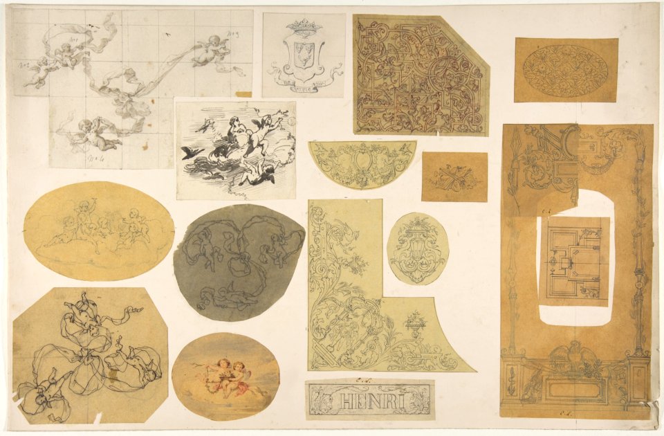 Seventeen Ornamental Designs for the Pless House or Chateau MET DP811122