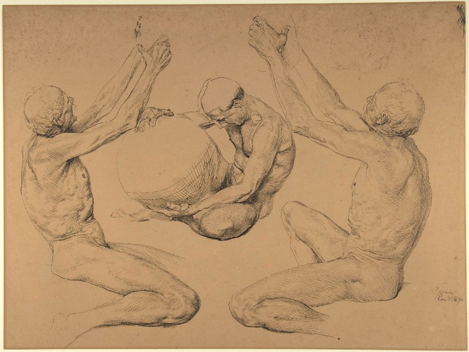 Sheet of studies for "Ex Libris Victor Graf von Rex" MET DP804316