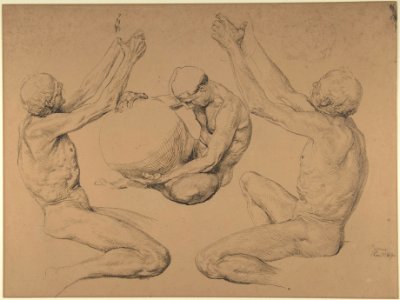 Sheet of studies for "Ex Libris Victor Graf von Rex" MET DP804316