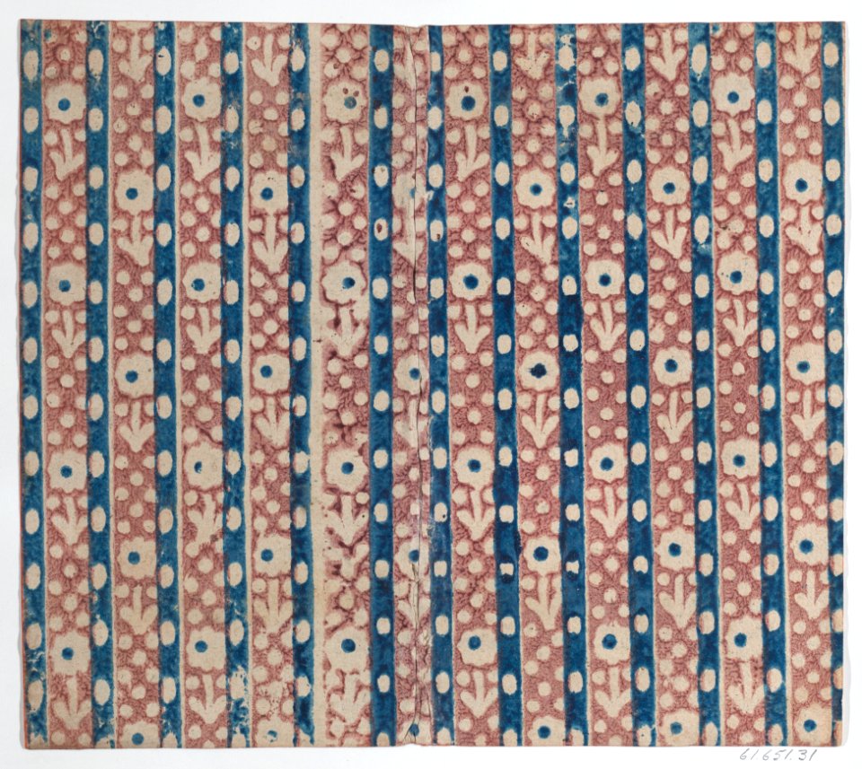 Sheet with stripe and floral pattern Met DP887153