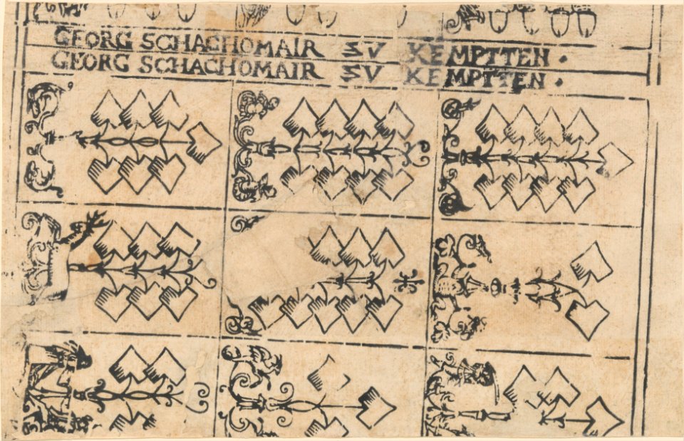 Sheet of Playing Cards MET DP244862