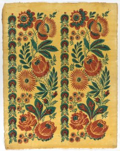 Sheet with two floral borders Met DP887074