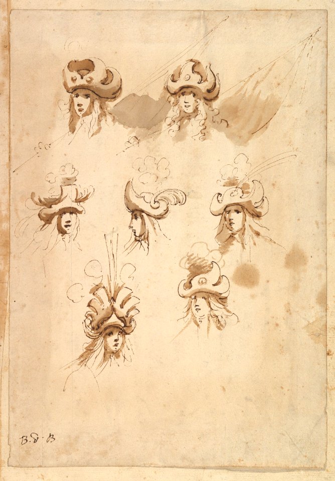 Seven Designs for Hats. MET DP823544