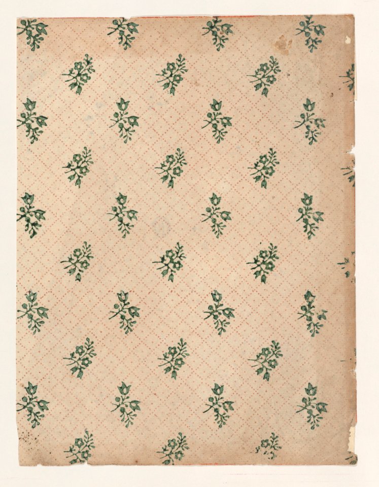 Sheet with dot grid pattern with bouquets Met DP886705