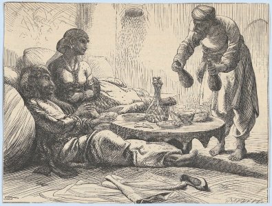 Sheich Ibrahim and His Visitors, from the Arabian Nights' Entertainments MET DP875902