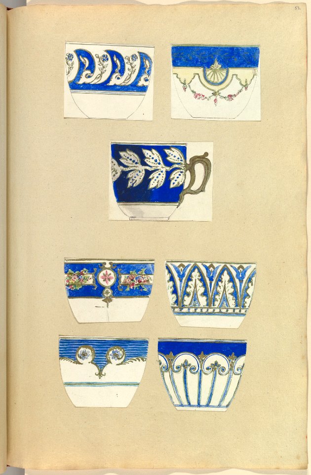 Seven Designs for Decorated Cups MET DP828400