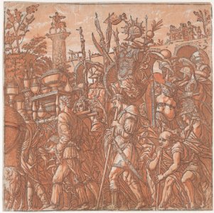 Sheet 6- Men carrying trophies, from The Triumph of Julius Caesar MET DP875541