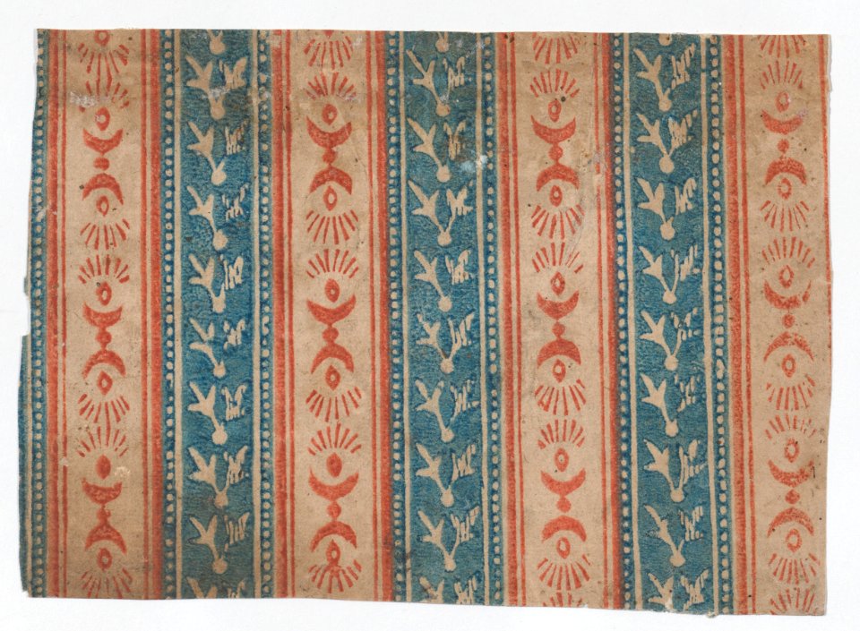 Sheet with four borders with abstract designs Met DP886658