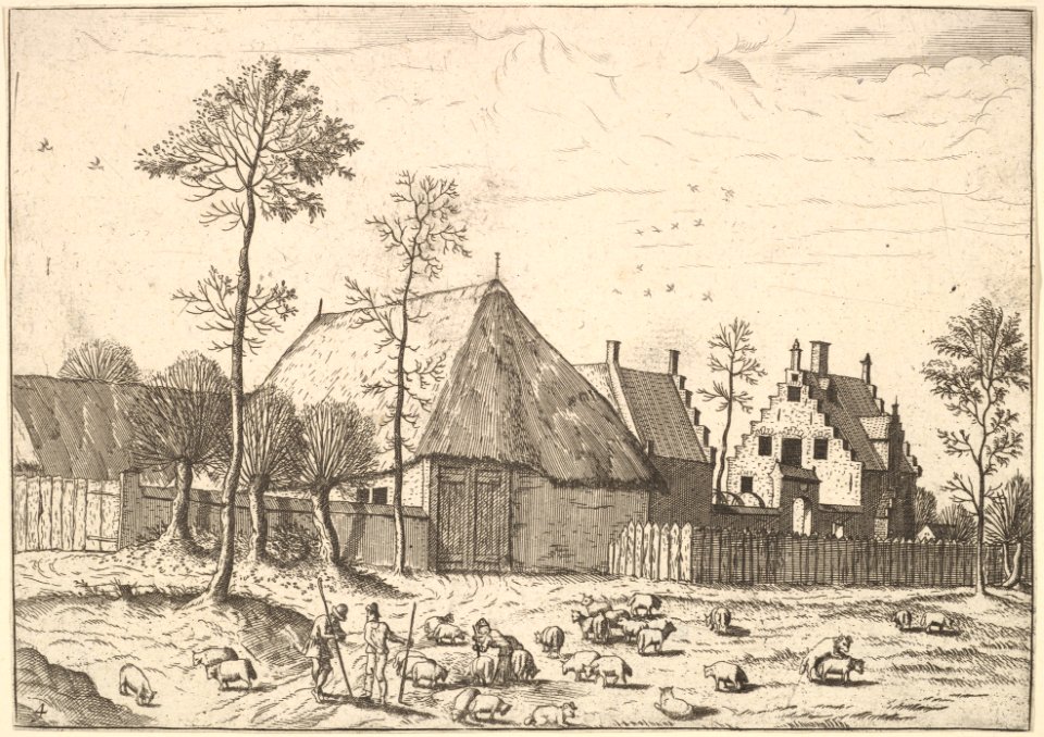 Shed with Cottage, from The Small Landscapes MET DP825678
