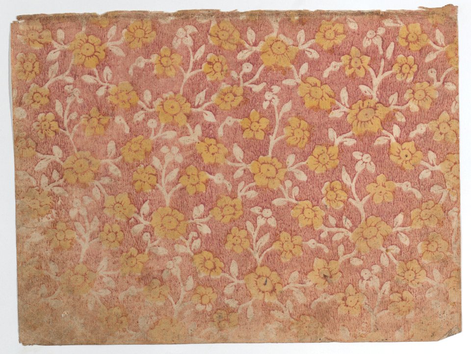 Sheet with yellow floral pattern Met DP887044
