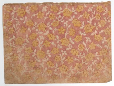 Sheet with yellow floral pattern Met DP887044