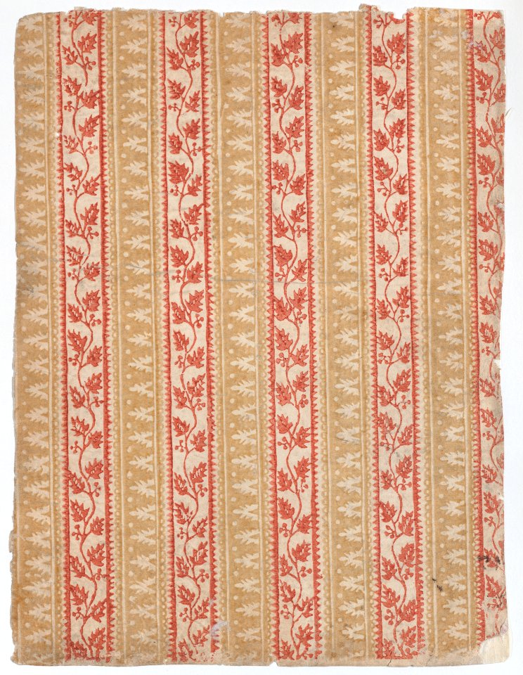 Sheet with five borders with abstract and floral designs Met DP886659