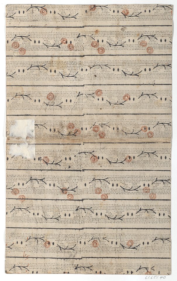 Sheet with overall vine and dot pattern Met DP886306
