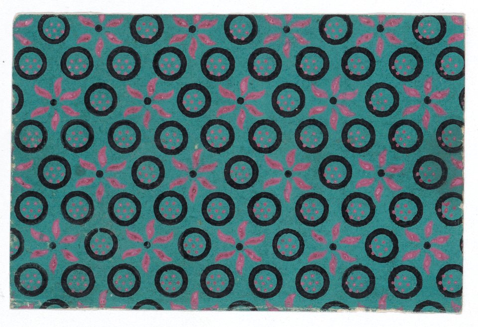 Sheet with pattern of flowers and circles Met DP886610