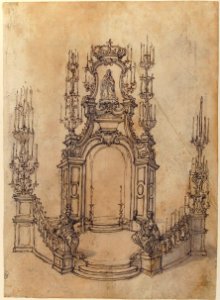 Sheet with Various Designs for Tables and a Funerary Monument MET 52.570.285 RECTO