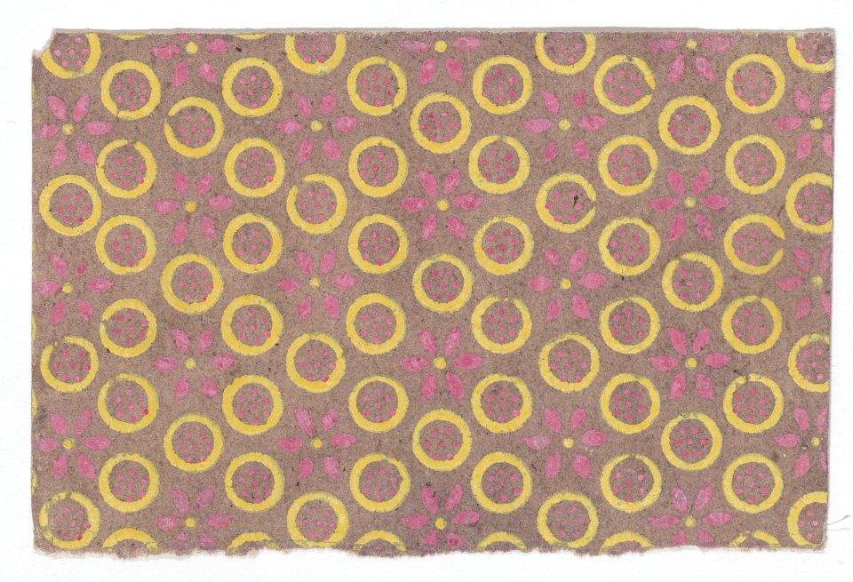Sheet with pattern of flowers and circles Met DP886613