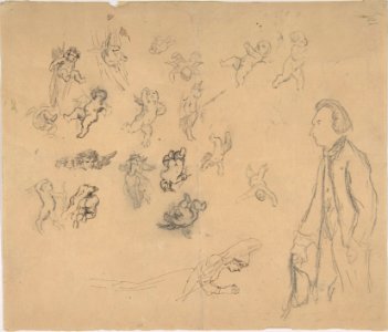 Sheet with putti and several figures MET DP802747