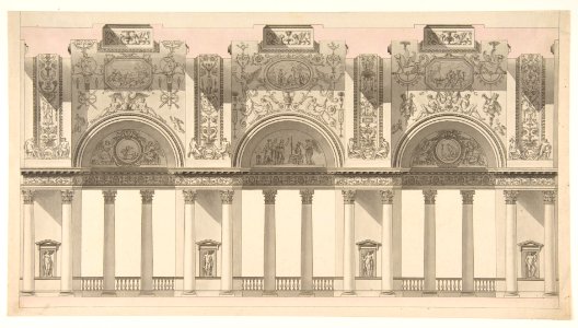 Section of a "Galerie dans le palais d'un souverain" MET DP811955